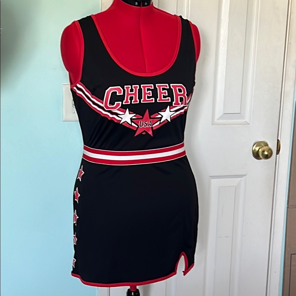 Women's Black Cheerleading Mini Dress